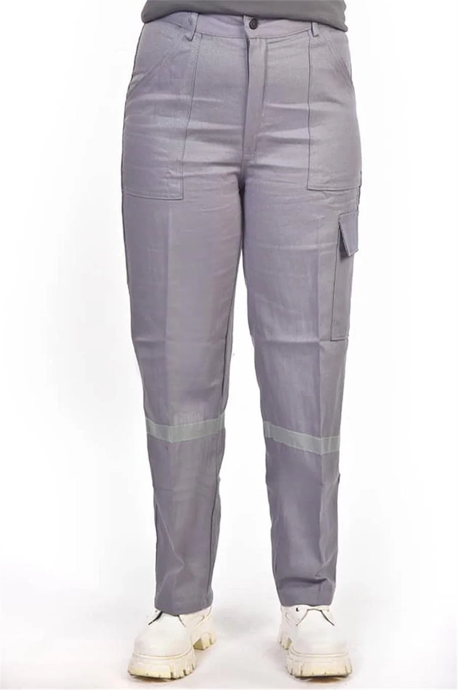 İş Pantolonu 16/12 Kargo Cepli Reflektörlü Gri Unisex - 3